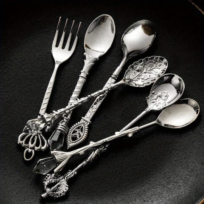 6pcs Vintage Spoons Fork Royal - Vintage Collectible Spoons reseña y precio
