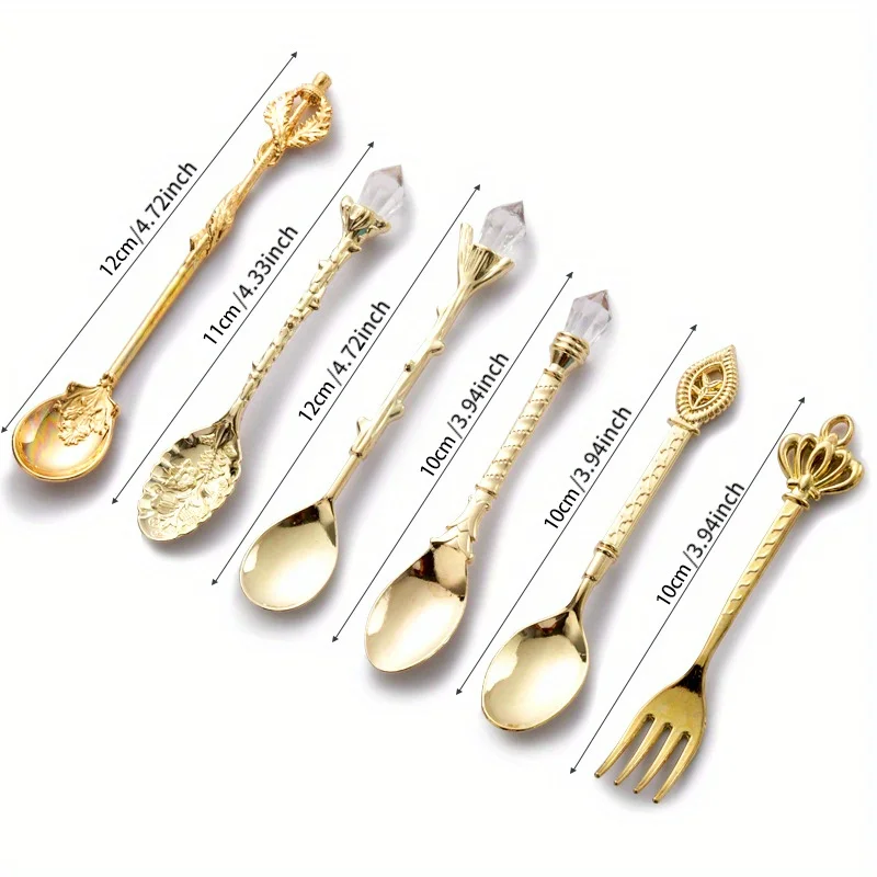 6pcs Vintage Spoons Fork Royal - Vintage Collectible Spoons reseña y precio