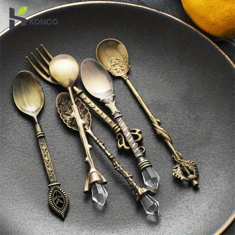 6pcs Vintage Spoons Fork Royal - Vintage Collectible Spoons reseña y precio