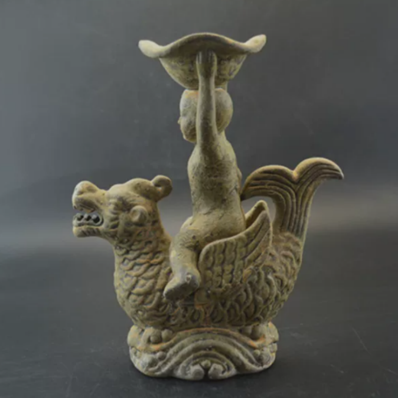 Vintage Yue Kiln Qilin Oil Lam - Collectible Vintage Lamps reseña y precio