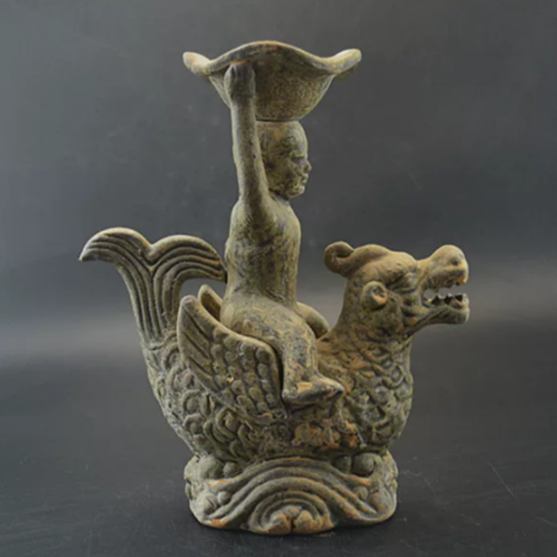Vintage Yue Kiln Qilin Oil Lam - Collectible Vintage Lamps reseña y precio