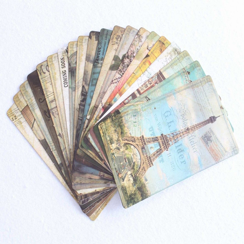 New 32Pcs Vintage Famous Build - Collectible Vintage Greeting Cards reseña y precio