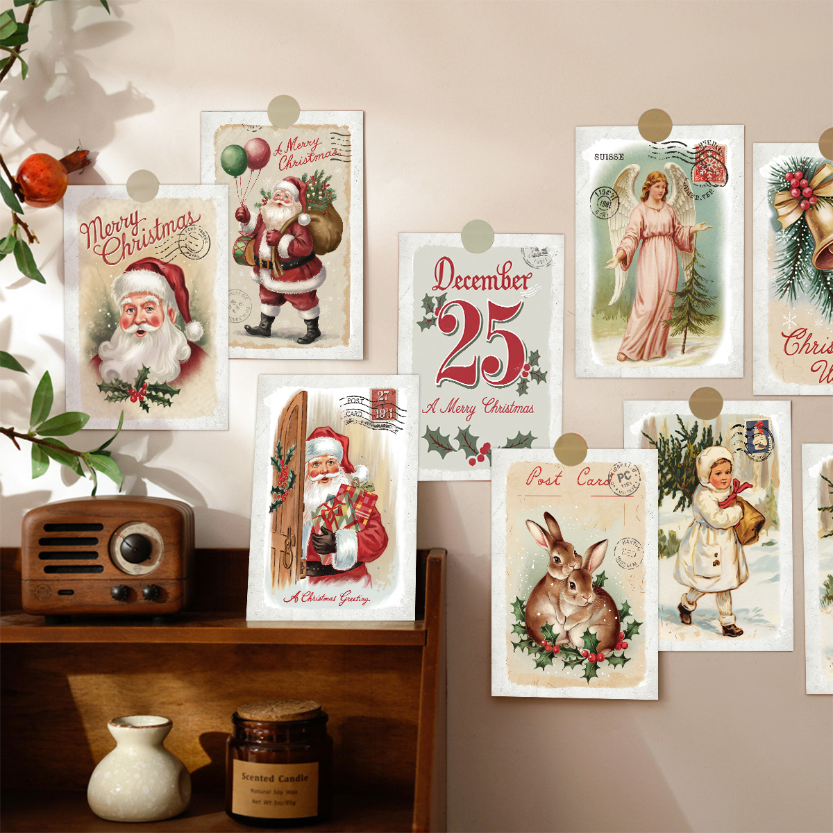 12pcs Vintage Christmas Stamp  - Vintage Collectible Stamps reseña y precio