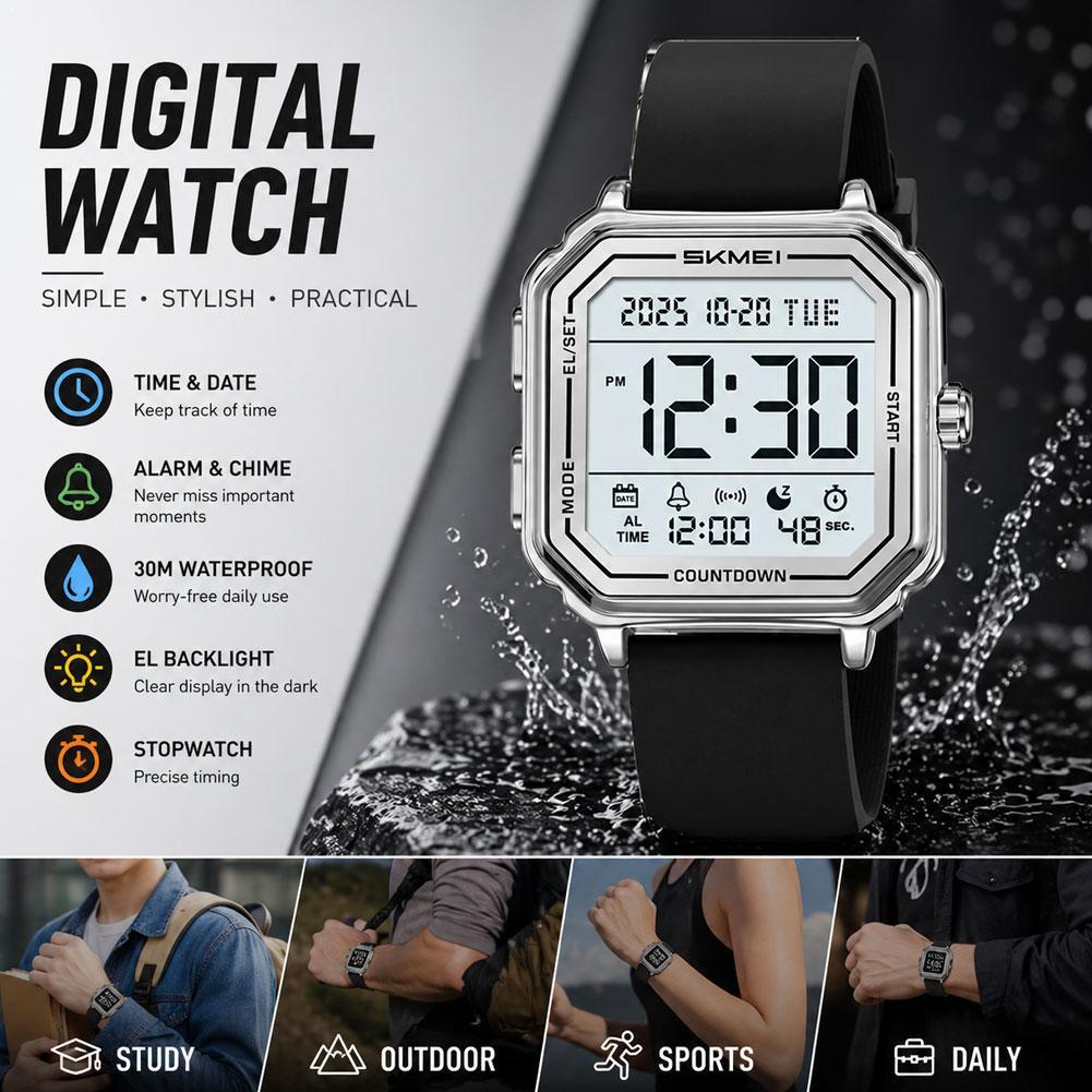 Vintage Digital Watch Stainles - Vintage Collectible Watches reseña y precio