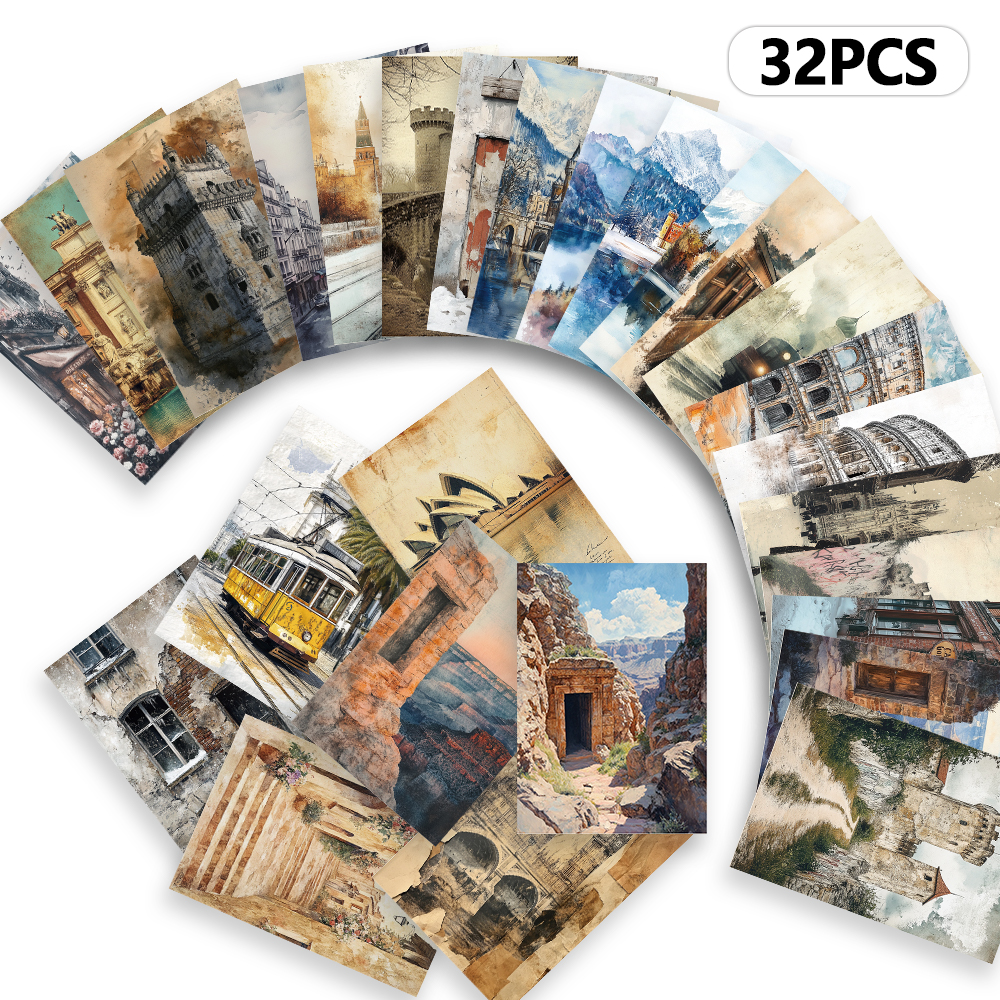 32pcs Vintage European Landmar - Collectible Vintage Greeting Cards reseña y precio