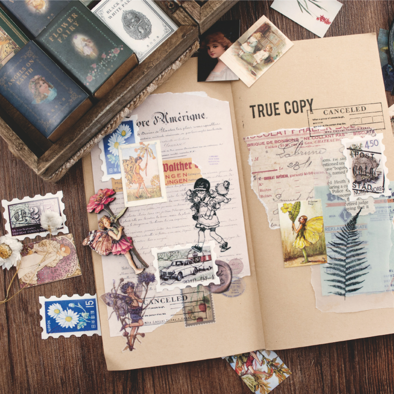 100pcs Vintage Stamp Book coll - Collectible Vintage Greeting Cards reseña y precio