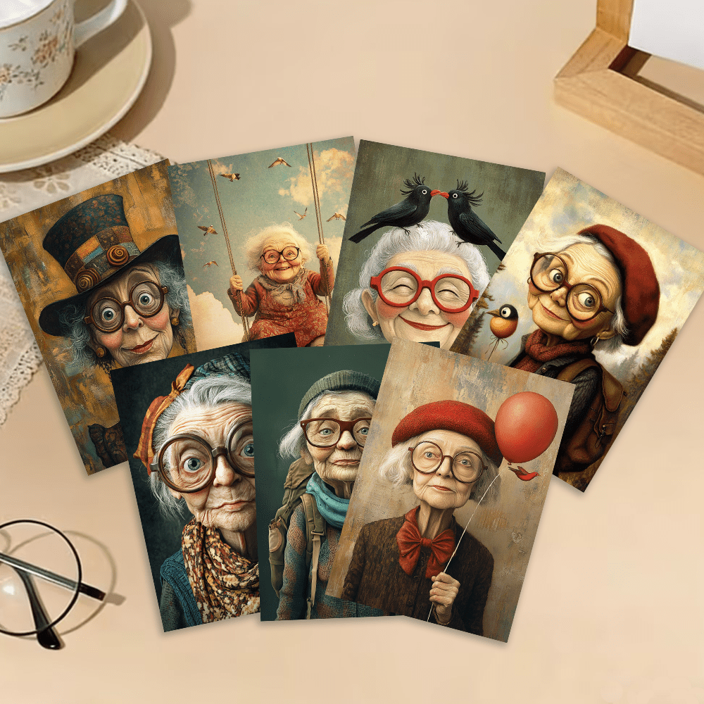 32pcs, vintage cute elderly, p - Collectible Vintage Greeting Cards reseña y precio