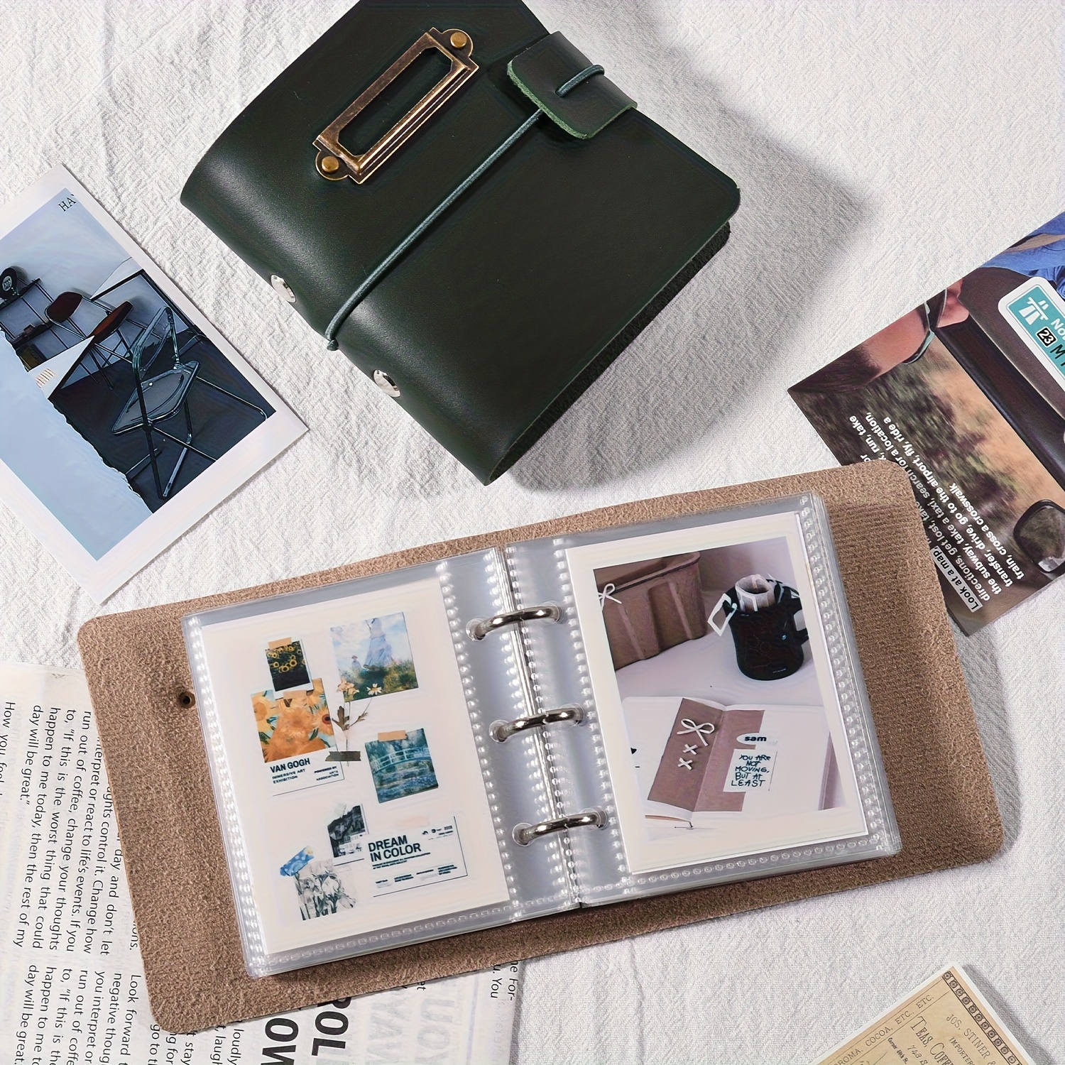 Photo Album Storage, Retro Lea - Polaroid Photo Album reseña y precio