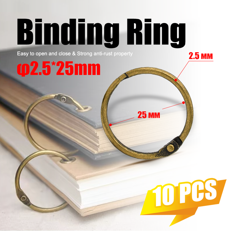 10Pcs Vintage Brass 25mm Binde - Vintage Collectible Books reseña y precio